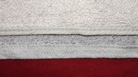 Dicke Handtücher: zwei Handtücher zusammen nähen