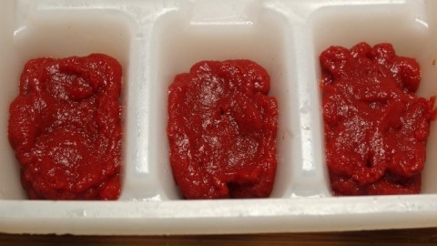 Tomatenmark-Eiswürfel