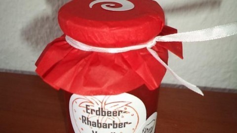 Erdbeer-Rhabarber-Vanille-Marmelade