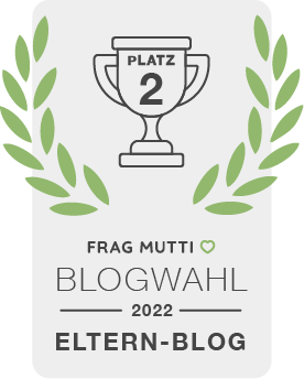 Siegel Eltern-Blog der Frag Mutti Blogwahl 2022 für Zuckersüße Äpfel!