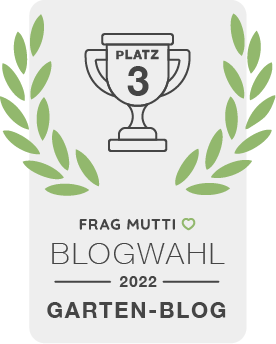 Siegel Garten-Blog der Frag Mutti Blogwahl 2022 für Beet-Wunderung!