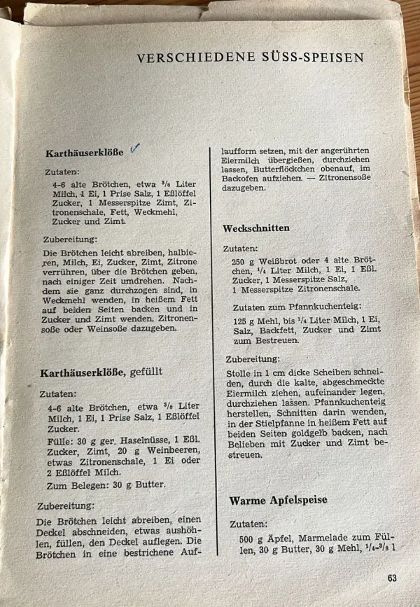 Auch 1964 konnten unsere Omas und M&uuml;tter schon auf Koch&uuml;cher zur&uuml;ckgreifen. Nat&uuml;rlich nicht bunt bebildert und schlicht gehalten.