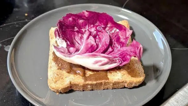 Nachdem ich das Brot mit Senf bestrichen hatte, habe ich es mit einem Salatblatt belegt. Nachdem ich das Brot mit Senf bestrichen hatte, habe ich es mit einem Salatblatt belegt.
