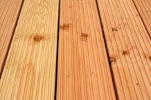 Grünbelag auf Holzterrasse entfernen