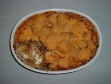 Kartoffelauflauf mit Bratwurst und Porree