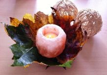 Dekoschale aus Herbstlaub