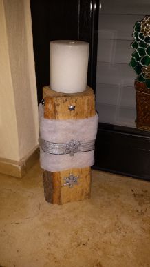 Preiswerte Adventsdeko aus Kaminholz