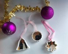 Weihnachtliche Anhänger mit Foto
