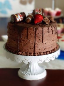Schokokuchen mit Nutellagläser Deko - superlecker