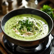 Erbsensuppe mit Rahm