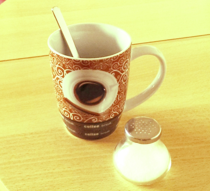 putzendes Einhorn Kaffeebecher Kaffeefleck Kaffeetasse reinigen Tasse wischen 