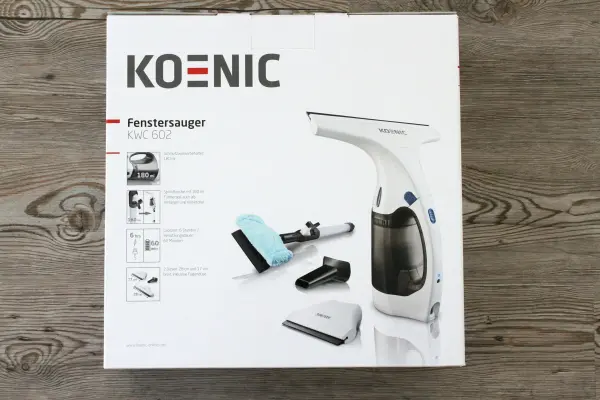 Das Paket des Fenstersaugers KWC 602 von KOENIC