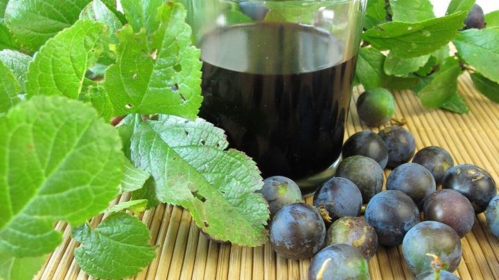 Selbstgemachter Schlehensaft ist sehr gesund und schmeckt lecker.