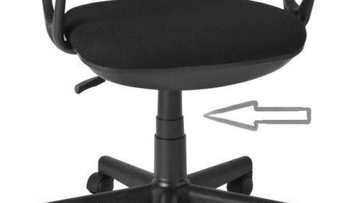 Mit diesem Tipp bringst Du einen abgesunkenen B&uuml;rostuhl wieder auf H&ouml;he: Gasdruckfeder-Ventil gr&uuml;ndlich reinigen hilft oft.