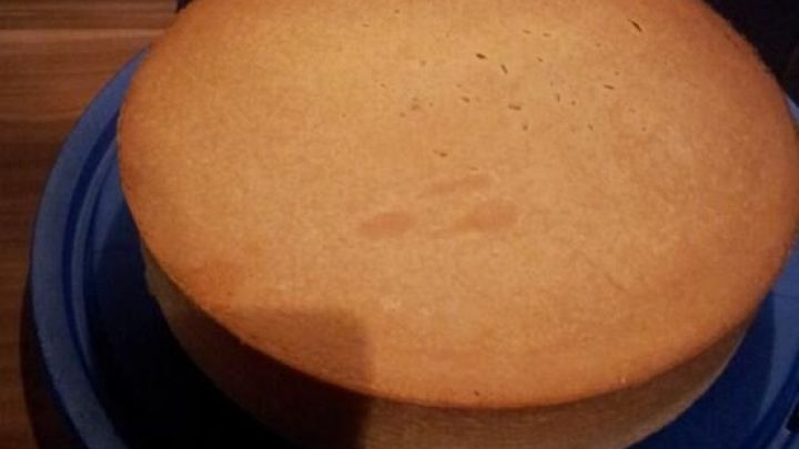 Omas Biskuitboden gelingt immer &ndash; so einfach backst du einen fluffigen, gleichm&auml;&szlig;ig goldenen Kuchen wie auf dem Bild.