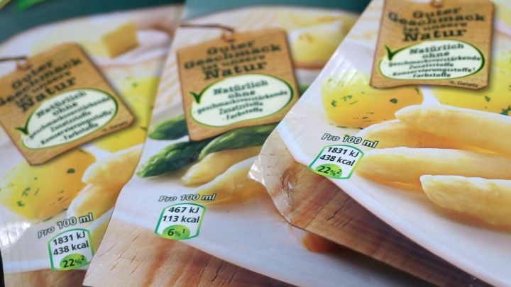 Packs mit Kartoffeln und Gem&uuml;se liegen auf einem Tisch, um die Vermeidung von Doppelk&auml;ufen und zu viel Vorrat zu thematisieren.