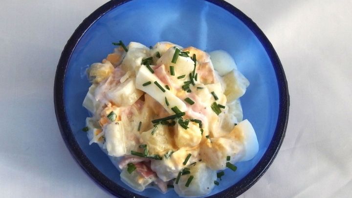 Spargelsalat mit Schinken und Ei - Rezept | Frag Mutti