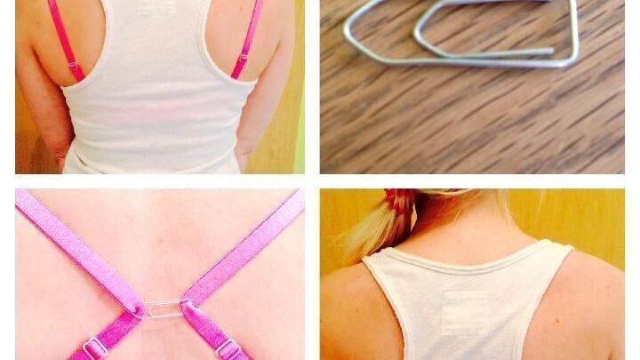 Mit einer B&uuml;roklammer kannst du BH-Tr&auml;ger einfach verstecken und Tops ohne sichtbare Tr&auml;ger tragen &ndash; so klappt&rsquo;s Schritt f&uuml;r Schritt.