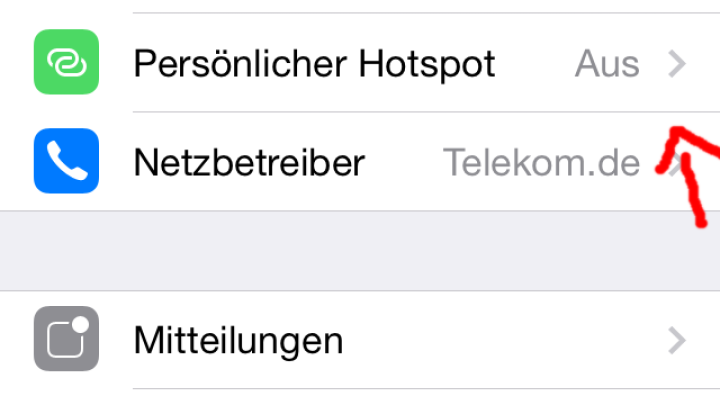 Ein Smartphone-Bildschirm zeigt die Einstellungen, wo Funktionen wie mobiles Netz und pers&ouml;nlicher Hotspot deaktiviert sind.