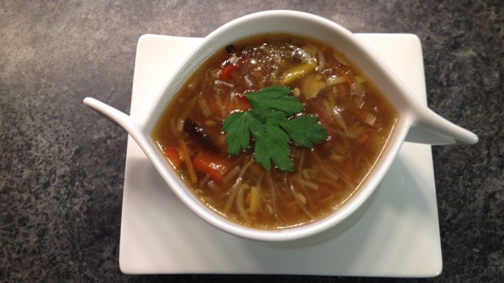 Chinesische Gemüsesuppe süßsauer - schnell zubereitet - Rezept