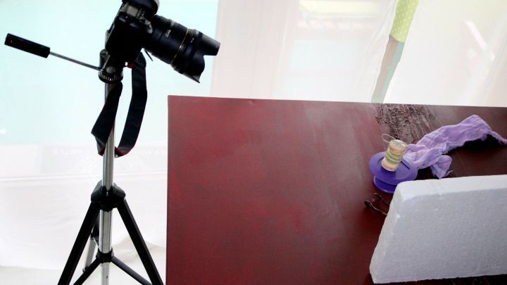 Zu Hause kann man das Motiv vor ein Fenster stellen und die Aufnahmen von der Seite machen. 