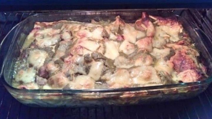 Resteverwertung: Auflauf mit Pfannkuchen &amp; falschem Spinat - Rezept