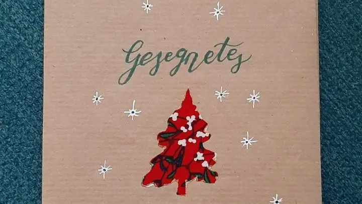 Passend zu dem Goldton im Tannenbaum habe ich Sterne/ Schneeflocken in Gold gezeichnet &ndash; k&uuml;nstlerische Freiheit eben.