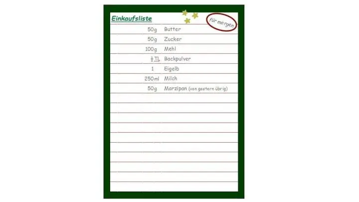Tortenhummelchens Adventkalender f&uuml;r Mutti&lsquo;s Nachmittags-Caf&eacute; : Die Zutatenliste f&uuml;r den 1. Dezember.