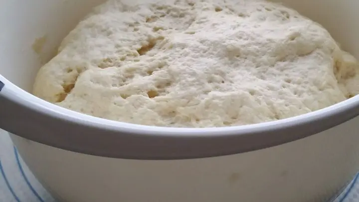 Nach dem Durchkneten l&auml;sst man den Teig in einer R&uuml;hrsch&uuml;ssel ein zweites Mal gehen, w&auml;hrend man den Pudding kocht.