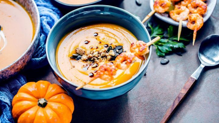 Kürbissuppe mit Garnelen - Rezept | Frag Mutti