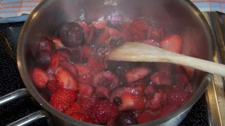 Für die Beeren-Soße braucht man entweder frische Früchte oder es geht auch Tiefkühlkost. Für die Beeren-Soße braucht man entweder frische Früchte oder es geht auch Tiefkühlkost.
