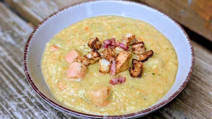 Cremige Kartoffelsuppe aus dem Multikocher - Rezept | Frag Mutti Cremige Kartoffelsuppe aus dem Multikocher - Rezept | Frag Mutti