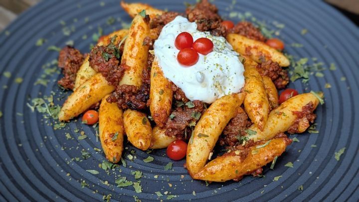 T&uuml;rkische Manti auf Schw&auml;bische Art. Hier seht ihr meinen leckeren Teller von meinen Schwaben-Manti.