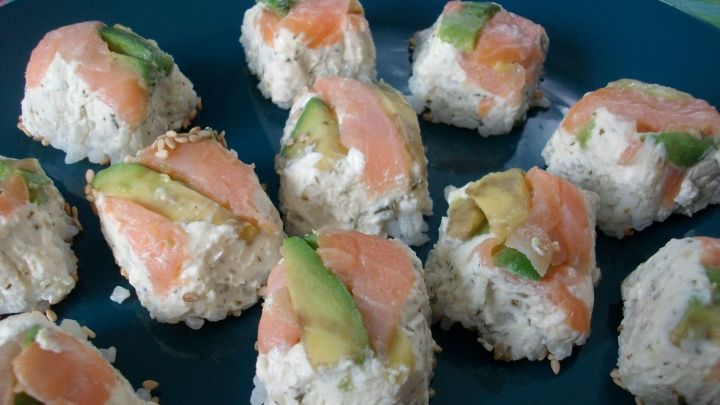 Mein Sushi ist anders als &uuml;blich, einfacher zuzubereiten, aber genauso lecker. Optisch gef&auml;llt es mir auch recht gut.