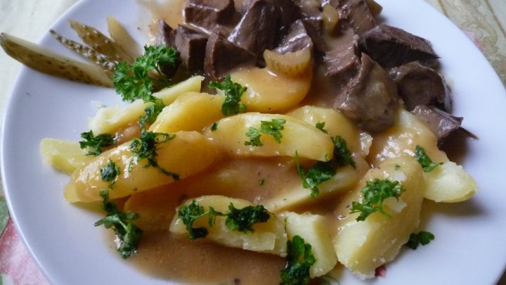 Leckeres Rinderherz s&uuml;&szlig;sauer