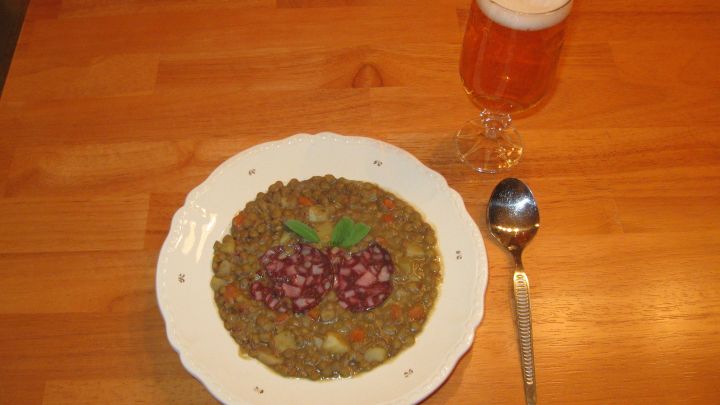 Leckerer S&auml;chsischer Linseneintopf