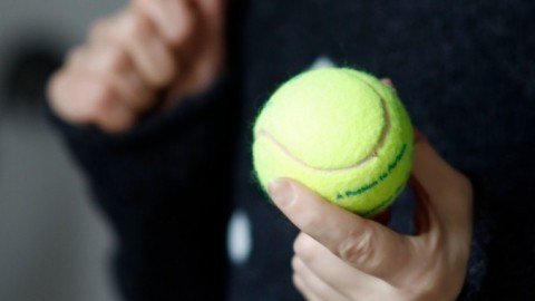 Hundespielzeug selber machen aus Tennisball & Waschhandschuh