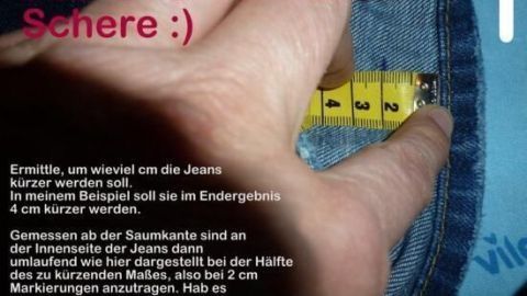 Jeans kürzen & Originalrand erhalten - ohne Schere zu verwenden