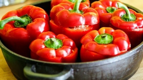 Gefüllte Paprikaschoten in Tomatensauce