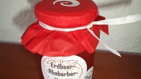 Erdbeer-Rhabarber-Vanille-Marmelade