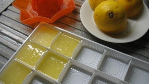 Zitronensaft einfrieren