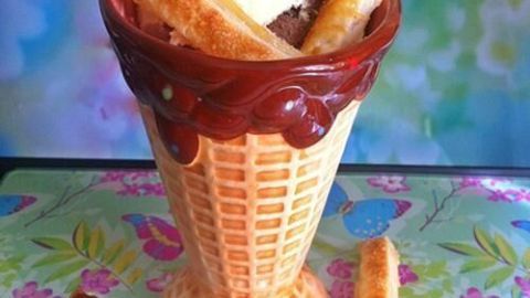 Apfelkuchen Pommes aus Bl&auml;tterteig