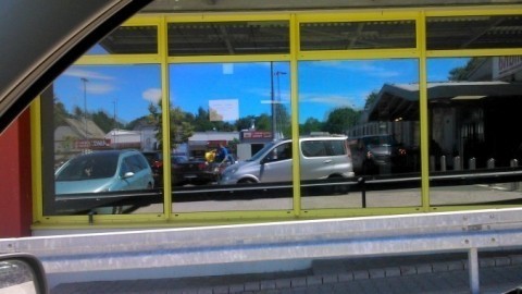 Schaufenster als Einparkhilfe