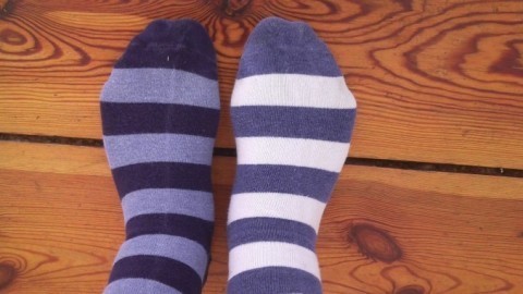 Single Socken zur Bodenpflege