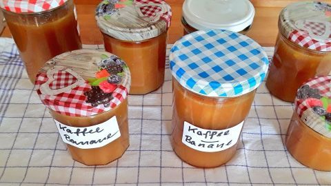 Kaffee-Bananen-Orangen Marmelade