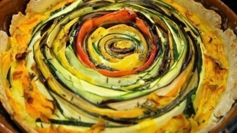 Gemüse-Spiral-Tarte vegetarisch