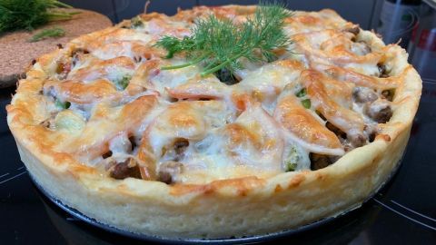 Kartoffelkuchen mit Hackfleisch und TK-Gemüse