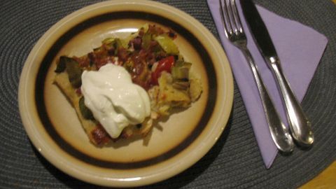 Lauch-Schinken-Blechkuchen mit Kartoffelteig