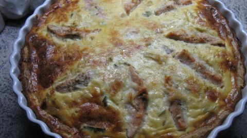 Lauch-Tarte mit Lachs