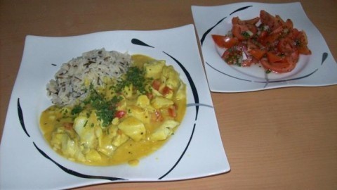 Fisch-Curry mit Wildreis